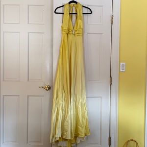 Betsy & Adam Yellow Prom Dress